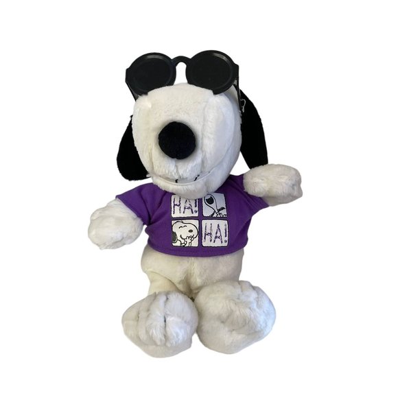 Vintage Hasbro Peanuts Stuffed Toy Laughing Snoopy Movable Shades 1999 - Picture 2 of 7